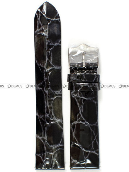 Pasek skórzany do zegarka Vostok Rocket N-1 Lady YT57-2235162 - 20 mm czarny perłowy