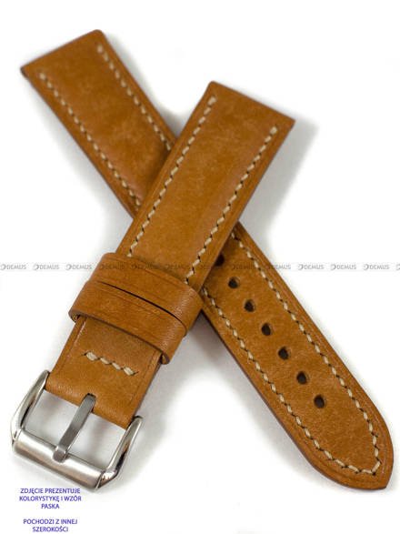 Pasek skórzany ręcznie robiony A. Kucharski Leather - Conceria Il Ponte Maya - cognac/camel 16 mm