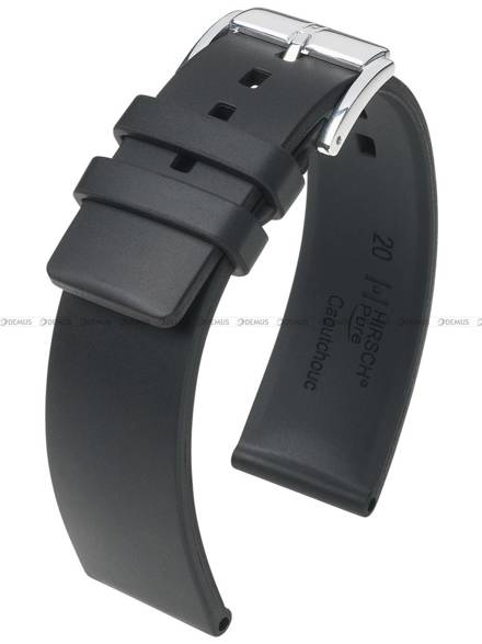 Pasek z naturalnego kauczuku do zegarka - Hirsch Pure 40418850-2-20 M - 20 mm