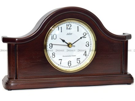 Zegar kominkowy Adler 22129-WA stołowy w odcieniu orzech, z kurantem - 20x35 cm