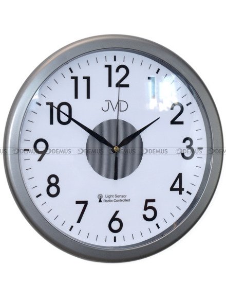 Zegar ścienny JVD RH692.4 grafitowy z podświetleniem - 31 cm