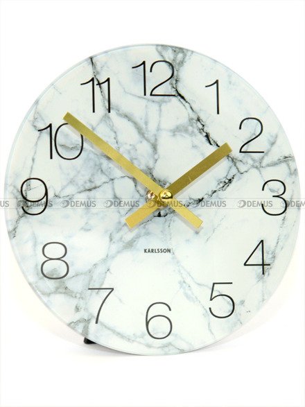 Zegar ścienny Karlsson Glass Clock White Marble KA5616WH