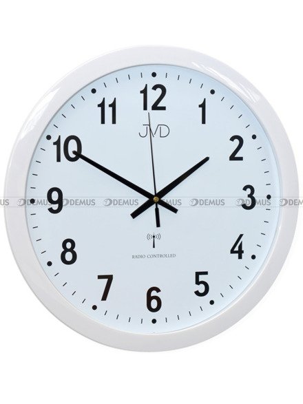 Zegar ścienny biały JVD RH652 z sygnałem DCF - 40 cm