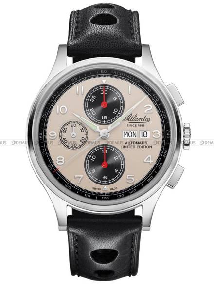Zegarek Atlantic Worldmaster Chronograph Valjoux 55852.41.93 - Limitowana edycja - Dodatkowy pasek w zestawie