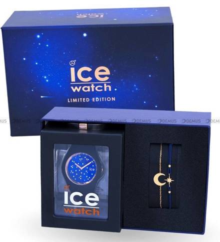 Zegarek Damski Ice-Watch - Ice Cosmos Star Deep Blue 018692 M - Z bransoletką w zestawie - Limitowana edycja