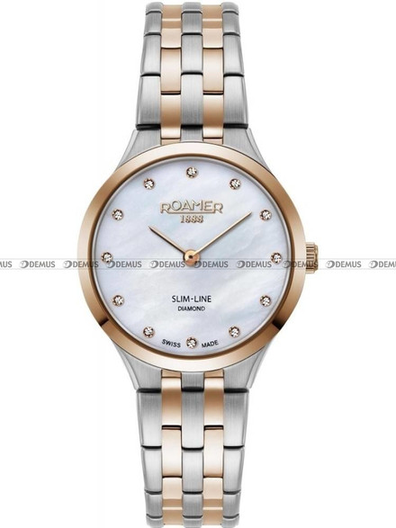 Zegarek Damski Roamer Slim Line Diamond 512847 49 89 20