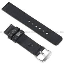 Pasek skórzany do zegarka lub smartwatcha - moVear WQU0C01SL00SLBM20BK - 20 mm