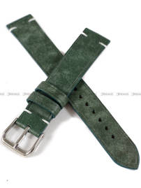 Pasek skórzany ręcznie robiony A. Kucharski Leather - Conceria Il Ponte Maya Simple - Olive/White - 18 mm