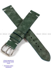 Pasek skórzany ręcznie robiony A. Kucharski Leather - Conceria Il Ponte Maya Simple - Olive/White - 20 mm