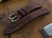 Pasek skórzany ręcznie robiony A. Kucharski Leather - Conceria Il Ponte Maya Simple - chocolate/camel 24 mm