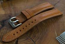 Pasek skórzany ręcznie robiony A. Kucharski Leather - Conceria Il Ponte Maya - cognac/camel 20 mm