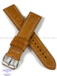 Pasek skórzany ręcznie robiony A. Kucharski Leather - Conceria Il Ponte Maya - cognac/camel 22 mm